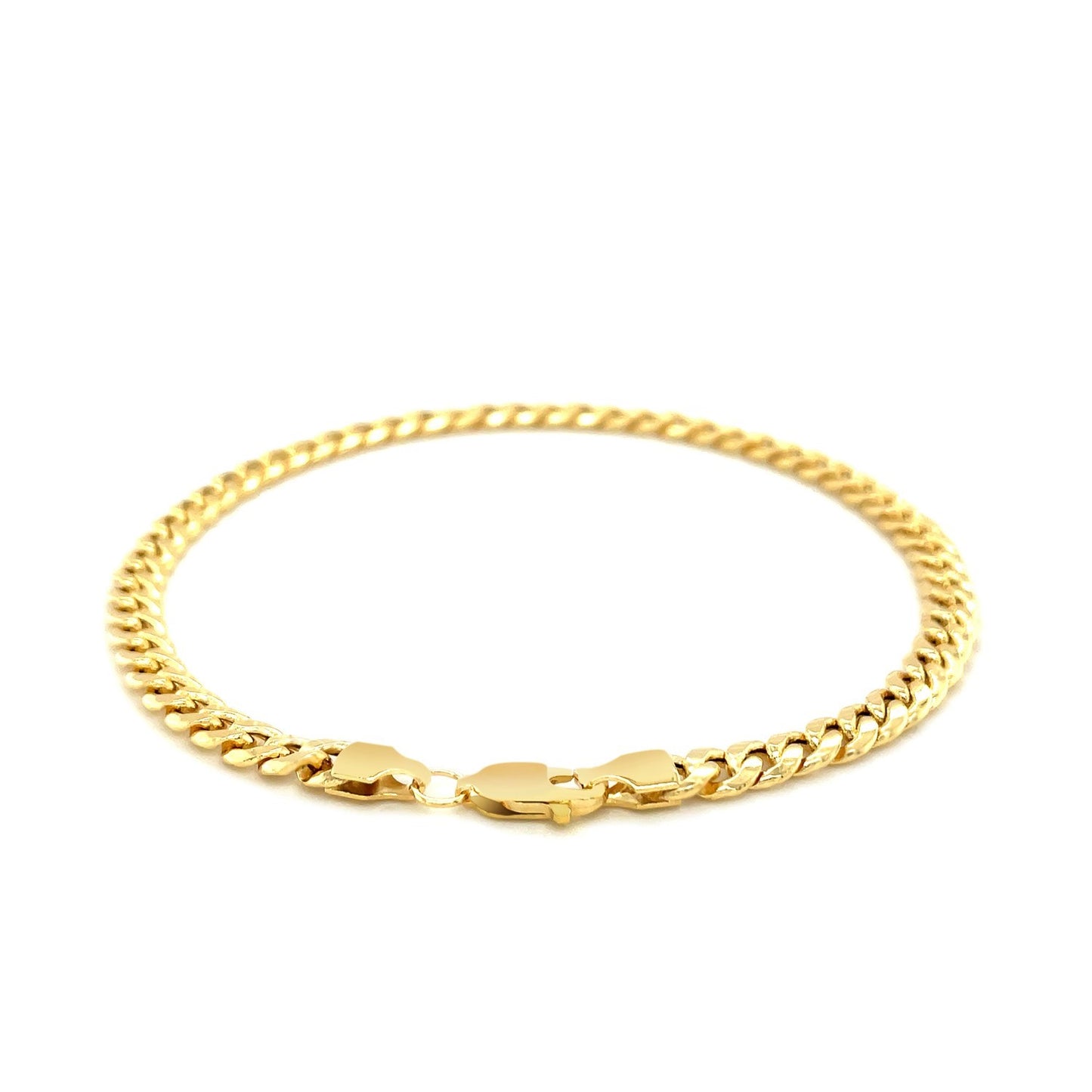 10k Yellow Gold Miami Cuban Link 4.5mm Semi Solid Bracelet