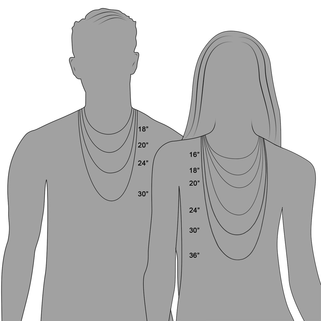 14k White Gold Adjustable Cable Chain