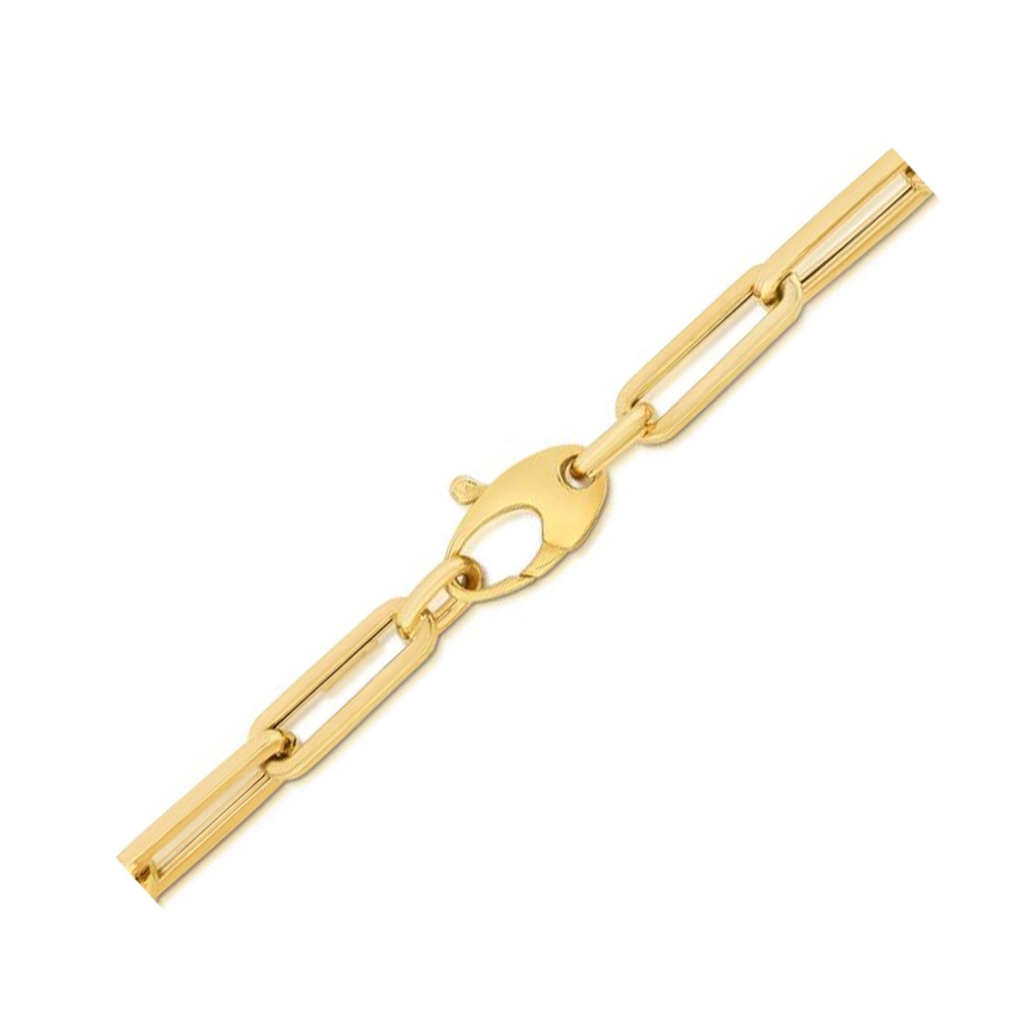 Solid 10k Gold Paperclip link bracelet