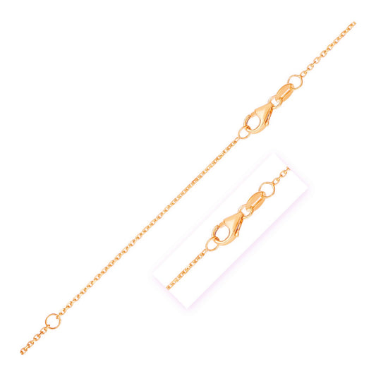 10k rose gold diamond cut cable link chain necklace