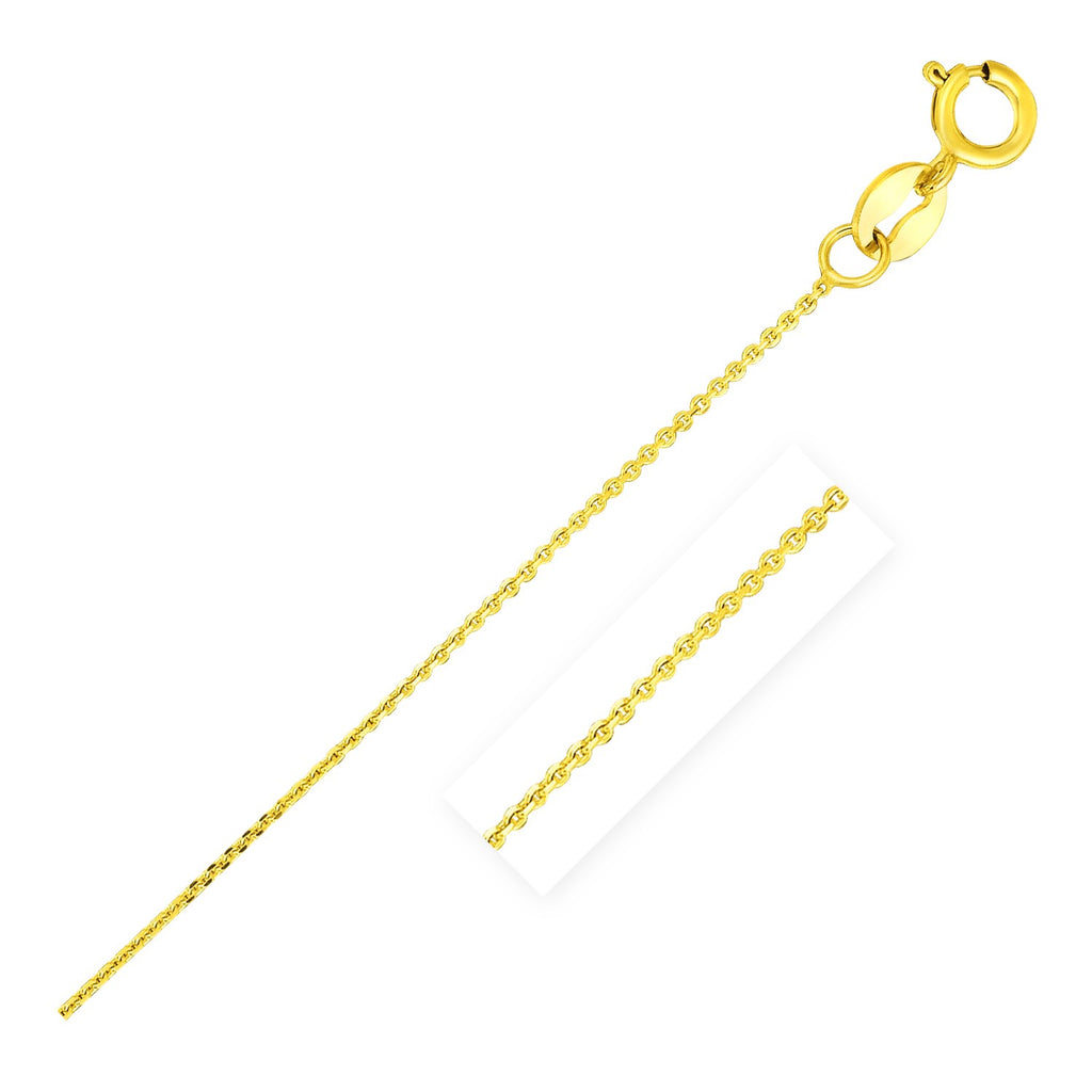 14k yellow gold diamond cut chain for men or women