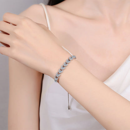 Luna Radiant 1 Carat Moissanite Sterling Silver Bracelet
