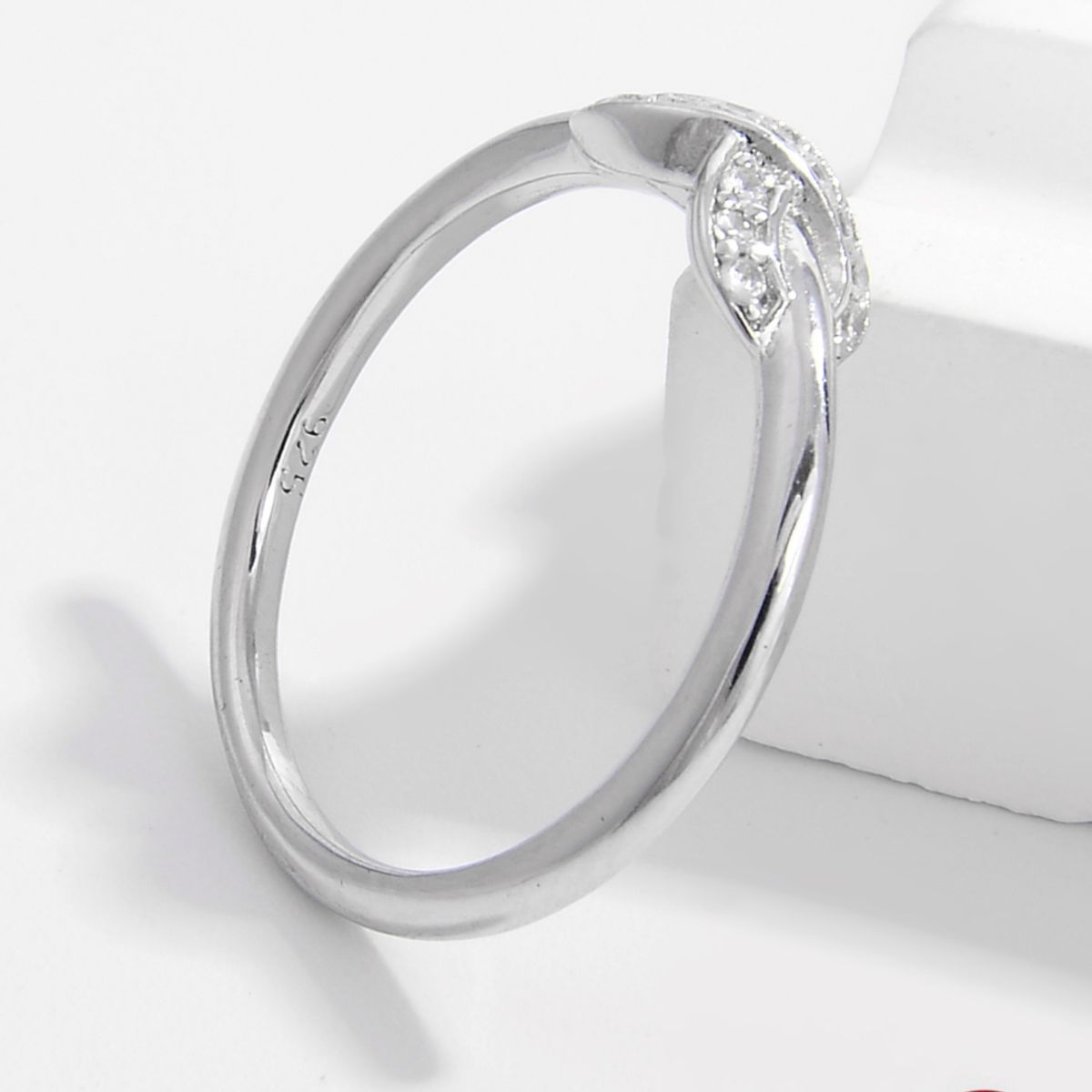 Silver Zircon Infinity Ring