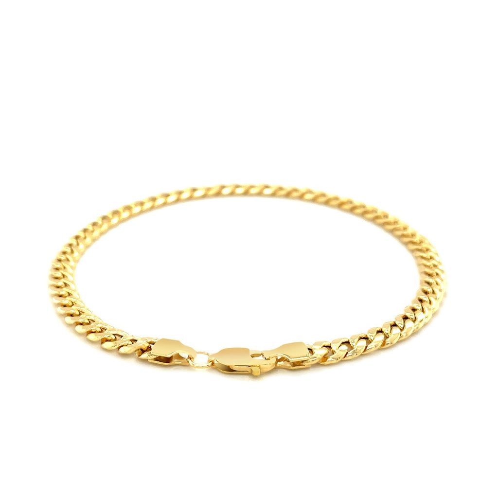 10k Yellow Gold Miami Cuban Link 4.5mm Semi Solid Bracelet