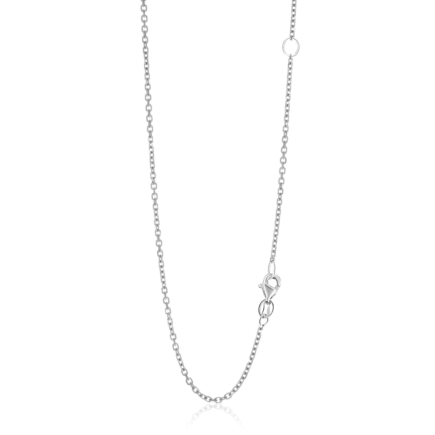 14k White Gold Adjustable Cable Chain