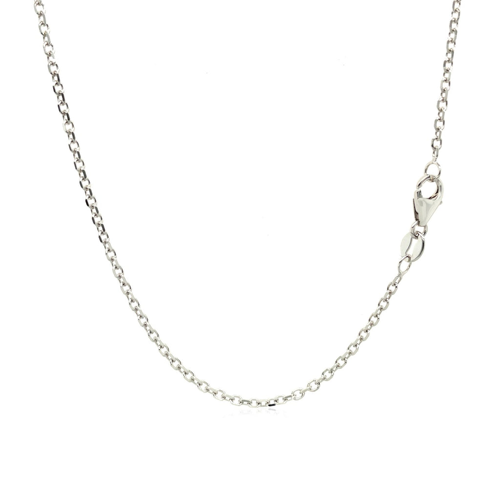 14k White Gold Adjustable Cable Chain