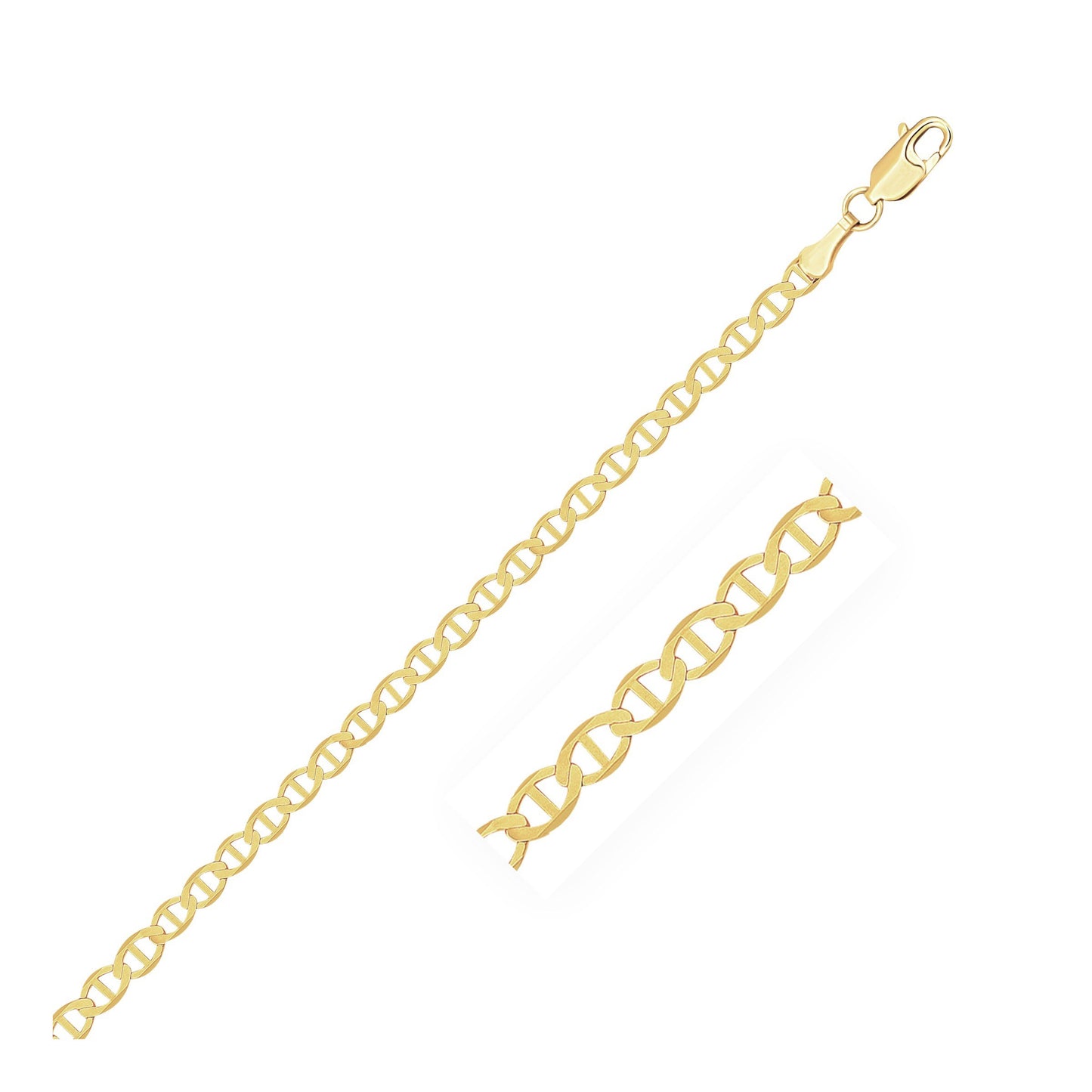 10k Yellow Gold Mariner Anchor Link Bracelet