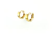 10k Yellow Gold Snuggable Hoop Earrings