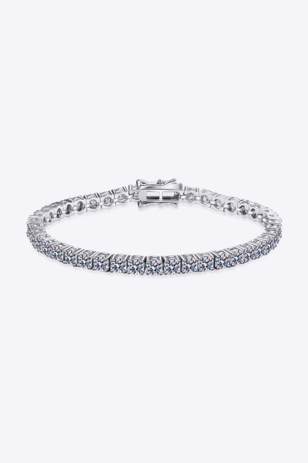 women's modern minimalist 4.9 carat diamond alternative moissanite tennis bracelett